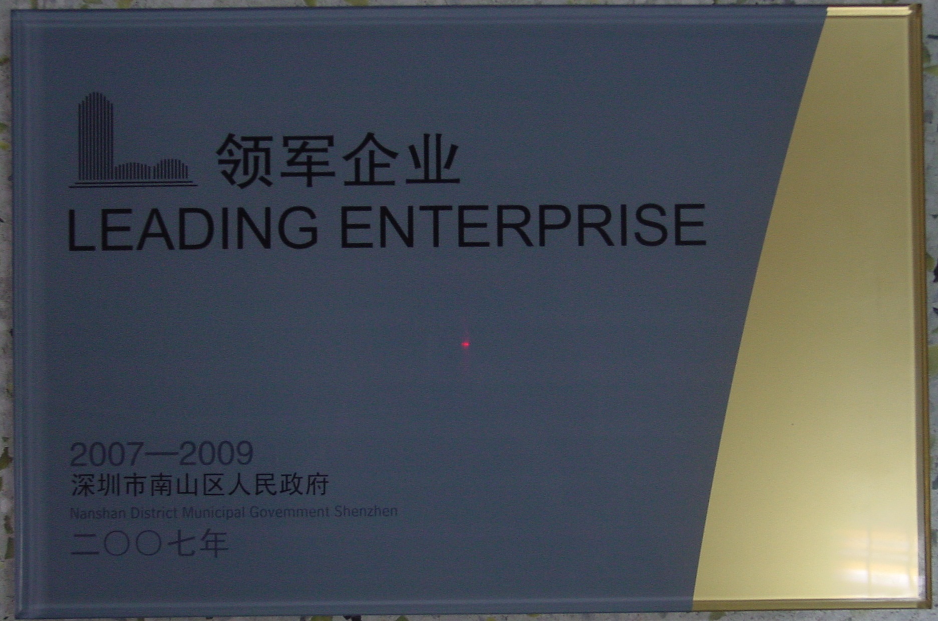 2007 深圳市南山區(qū)領軍企業(yè)